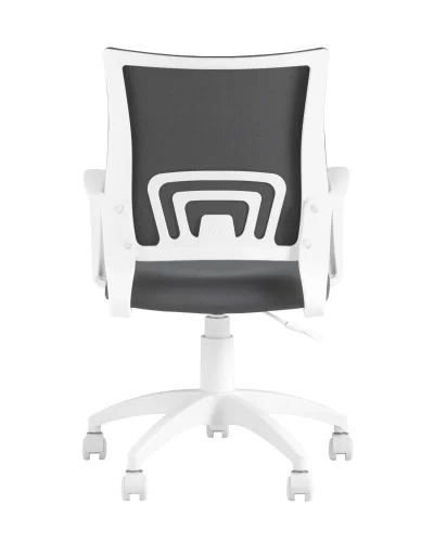 Кресло оператора Topchairs ST-BASIC-W серая ткань 26-25 крестовина белый пластик УТ000036061 Stool Group, серый/ткань, ножки/пластик/белый, размеры - ****635*605 фото 5