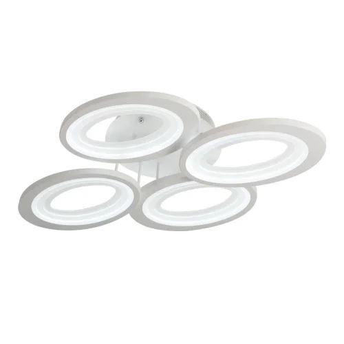 Люстра с пультом LED Montresta OML-49507-64 Omnilux белая на 1 лампу, основание белое в стиле хай-тек с пультом кольца