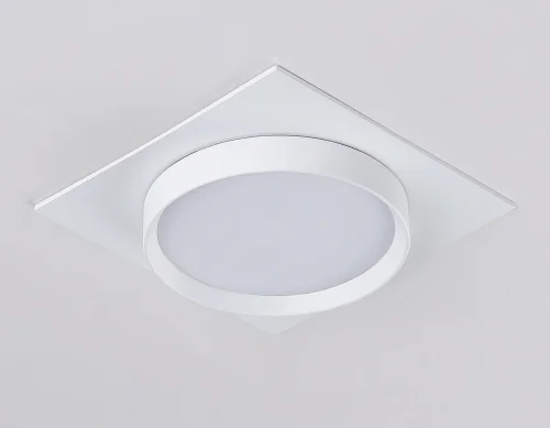 Светильник точечный TN5229 Ambrella light белый 1 лампа, основание белое в стиле хай-тек современный квадратный фото 2