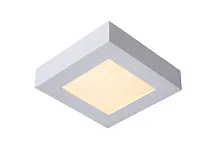Светильник потолочный LED Brice-Led 28117/17/31 Lucide белый на 1 лампу, основание белое в стиле современный квадраты