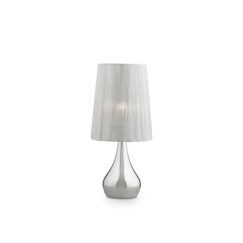 Настольная лампа ETERNITY TL1 SMALL Ideal Lux серая на 1 лампу, основание хром металл в стиле современный 