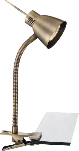 Настольная лампа на прищепке 2477L Globo бронзовая 1 лампа, основание бронзовое металл в стиле для кабинета, офиса 
