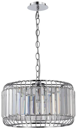 Люстра подвесная Kuper 2115/09/05P Stilfort хром прозрачная на 5 ламп, основание хром в стиле современный 