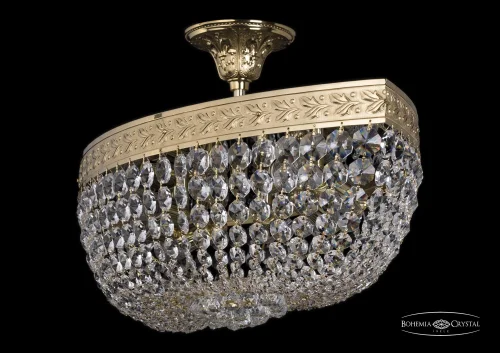 Люстра потолочная хрустальная 19283/70IV G Bohemia Ivele Crystal прозрачная на 8 ламп, основание золотое в стиле классический sp фото 2
