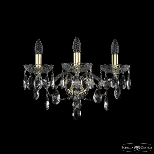 Бра 1415B/3/165/XL G Bohemia Ivele Crystal без плафона на 3 лампы, основание золотое в стиле классический sp