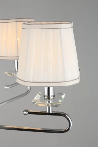 Люстра подвесная Marilleva OML-88503-06 Omnilux белая на 6 ламп, основание хром в стиле классический  фото 4