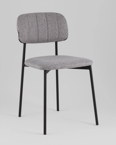 Стул Майло рогожка серый УТ000040137 Stool Group, серый/рогожка, ножки/металл/чёрный, размеры - *****