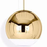 Светильник подвесной Mirror Ball Gold D50 177975-22 ImperiumLoft белый 1 лампа, основание золотое в стиле минимализм хай-тек лофт 