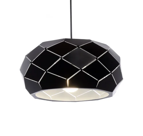 Светильник подвесной Rokka LDP 7443-1 BK Lumina Deco чёрный 1 лампа, основание чёрное в стиле современный 
