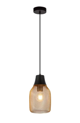 Светильник подвесной Adalina V11842-1P Moderli золотой на 1 лампу, основание чёрное в стиле лофт современный фото 2