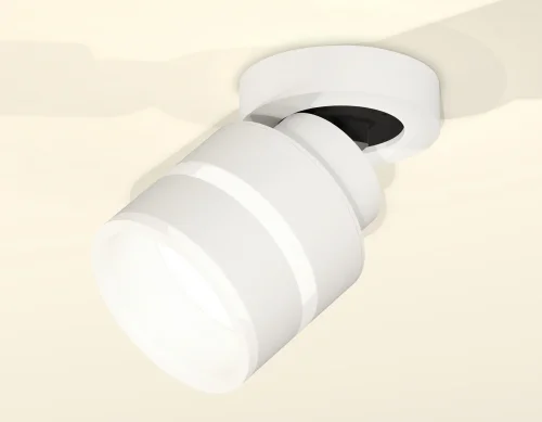 Светильник накладной XM8101024 Ambrella light белый 1 лампа, основание белое в стиле хай-тек круглый фото 3