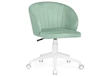 Компьютерное кресло Пард confetti aquamarine 464233 Woodville, зелёный/велюр, ножки/пластик/белый, размеры - *870***590*600