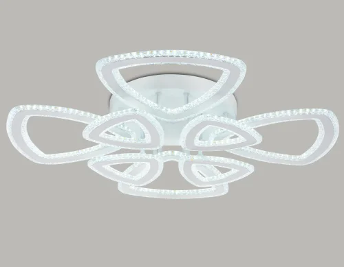 Люстра потолочная LED с пультом FA8863 Ambrella light прозрачная на 1 лампа, основание белое в стиле хай-тек современный с пультом фото 3