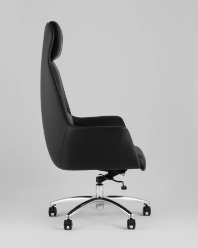 Кресло руководителя TopChairs Viking NEW, черное УТ000039423 Stool Group, чёрный/экокожа, ножки/металл/хром, размеры - *1300**** фото 5