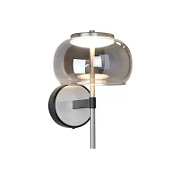 Бра LED Trendig 4376-1W Favourite чёрный серый на 1 лампу, основание никель чёрное в стиле современный 