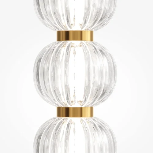 Торшер LED Amulet MOD555FL-L23G3K Maytoni  прозрачный 1 лампа, основание золотое в стиле арт-деко современный
 фото 2
