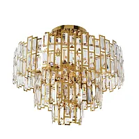 Люстра потолочная Mintaka A1005PL-10GO Arte Lamp прозрачная на 10 ламп, основание золотое в стиле современный 