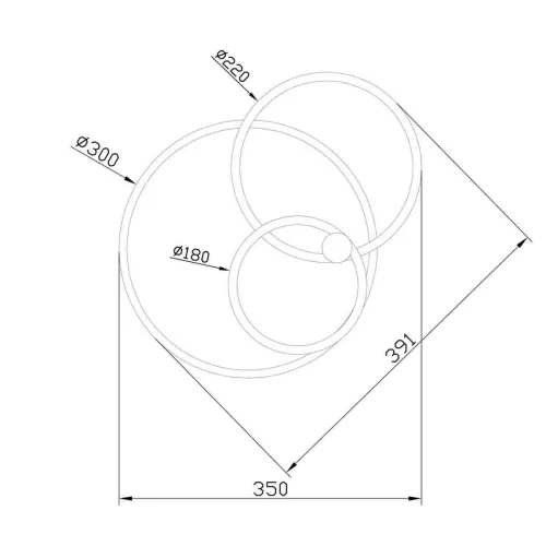 Люстра потолочная LED с пультом Contour 10213/2LED BL White Escada белая на 1 лампу, основание чёрное белое в стиле современный с пультом кольца фото 2