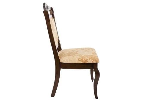 Деревянный стул Demer cappuccino A2 1838 Woodville, бежевый/ткань, ножки/дерево/коричневый капучино, размеры - ****510*600 фото 5