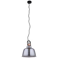 Светильник подвесной Amalfi L 8380-NW Nowodvorski серебряный 1 лампа, основание чёрное в стиле лофт 
