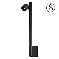 Бра с выключателем LED Fermo 359313 Novotech чёрный на 1 лампу, основание чёрное в стиле хай-тек отражённый свет