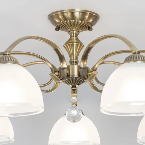 Люстра потолочная Франческа CL417173 Citilux белая на 75 ламп, основание бронзовое в стиле классический  фото 6