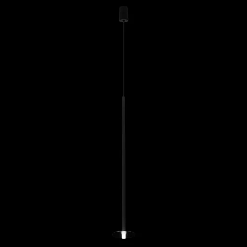 Светильник подвесной LED Reed 10358/830 Disk LOFT IT чёрный на 1 лампу, основание чёрное в стиле современный минимализм трубочки фото 3