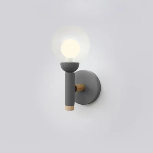 Бра Egle 101551-26 ImperiumLoft прозрачный на 1 лампа, основание серое в стиле современный 