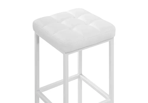 Барный стул Лофт линкольн белый / белый матовый 507429 Woodville, белый/искусственная кожа, ножки/металл/белый, размеры - ****350*350 фото 3