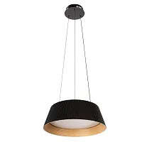 Светильник подвесной LED Evans 10224P Black LOFT IT белый чёрный на 1 лампу, основание чёрное в стиле современный круглый