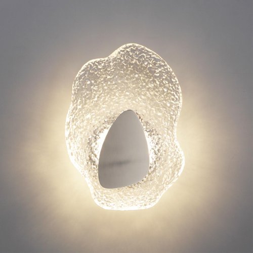 Бра LED Coralla 5460/12WL Odeon Light прозрачный на 1 лампу, основание никель в стиле современный флористика арт-деко отражённый свет фото 3