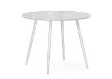 Стеклянный стол Абилин 100х76 ультра белое стекло / белый / белый матовый 516544 Woodville столешница белая из стекло