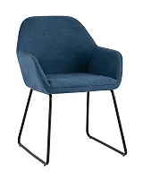 Стул Чак, синий УТ000034962 Stool Group, синий/ткань, ножки/металл/чёрный, размеры - ****560*620