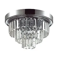 Люстра потолочная Zaha 8266/4C Lumion прозрачная на 4 лампы, основание хром в стиле классический 