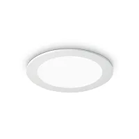 Светильник точечный LED GROOVE FI 10W ROUND 3000K Ideal Lux белый на 1 лампу, основание белое в стиле современный 