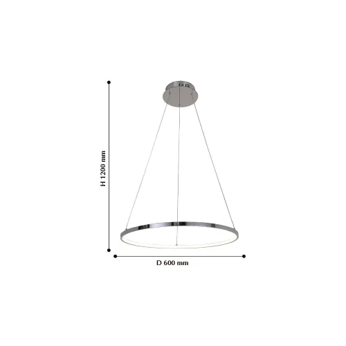 Люстра подвесная LED Giro 2314-6P Favourite хром на 1 лампа, основание хром в стиле современный кольца фото 2
