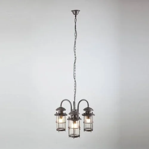 Светильник подвесной BATTISTA L70903.07 L'ARTE LUCE прозрачный на 3 лампы, основание бронзовое в стиле классический 