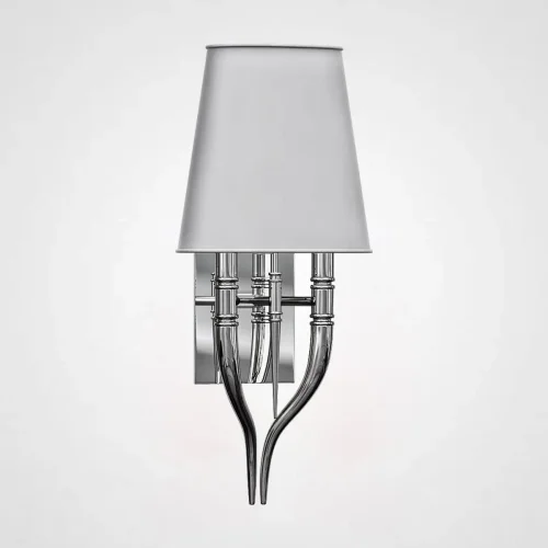 Настенный светильник Crystal Light Brunilde Ipe Cavalli H52 Silver/Gray 189864-22 ImperiumLoft серый на 2 лампы, основание серебряное в стиле современный 
