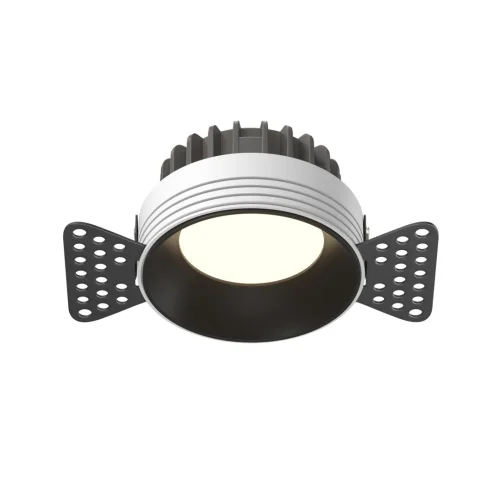Светильник точечный LED Okno DL055-8W3-4-6K-TRS-B Maytoni чёрный на 1 лампу, основание чёрное в стиле хай-тек современный круглый для затирки