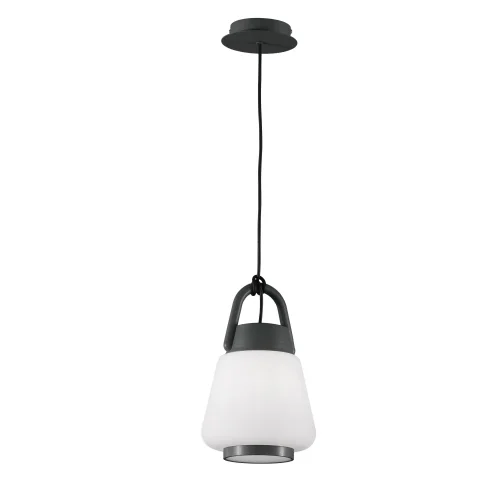 Подвесной светильник Kinke  6210 Mantra уличный IP44 чёрный серый 1 лампа, плафон белый в стиле современный E27