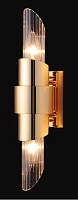 Бра JUSTO AP2 GOLD Crystal Lux прозрачный 2 лампы, основание золотое в стиле современный 