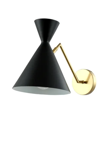 Бра JOVEN AP1 GOLD/BLACK Crystal Lux прозрачный на 1 лампа, основание золотое в стиле лофт современный 