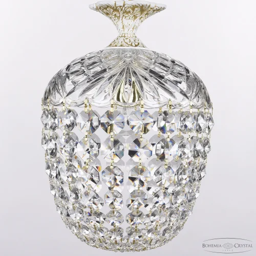 Светильник подвесной AL16771/22 WMG Bohemia Ivele Crystal прозрачный 1 лампа, основание белое патина золотое в стиле классический r фото 4