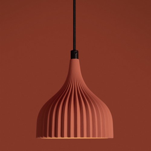 Светильник подвесной Terra FR5582PL-01R Freya красный на 1 лампу, основание чёрное в стиле современный мемфис фото 5