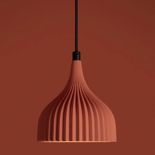 Светильник подвесной Terra FR5582PL-01R Freya красный на 1 лампу, основание чёрное в стиле современный мемфис фото 5