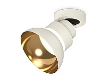 Светильник накладной XM8101101 Ambrella light золотой белый 1 лампа, основание белое в стиле модерн хай-тек круглый