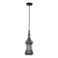 Светильник подвесной Ideale V000132 Indigo чёрный 1 лампа, основание чёрное в стиле классический выдувное
