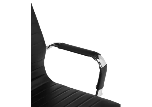 Компьютерное кресло Reus black / chrome 15211 Woodville, чёрный/экокожа, ножки/металл/хром, размеры - *1140***620*650 фото 9