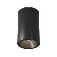 Светильник накладной Zoom C029CL-01-S-B Maytoni чёрный 1 лампа, основание чёрное в стиле хай-тек современный круглый