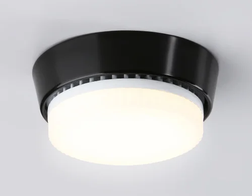 Светильник накладной G10189 Ambrella light чёрный 1 лампа, основание чёрное в стиле современный хай-тек круглый фото 2